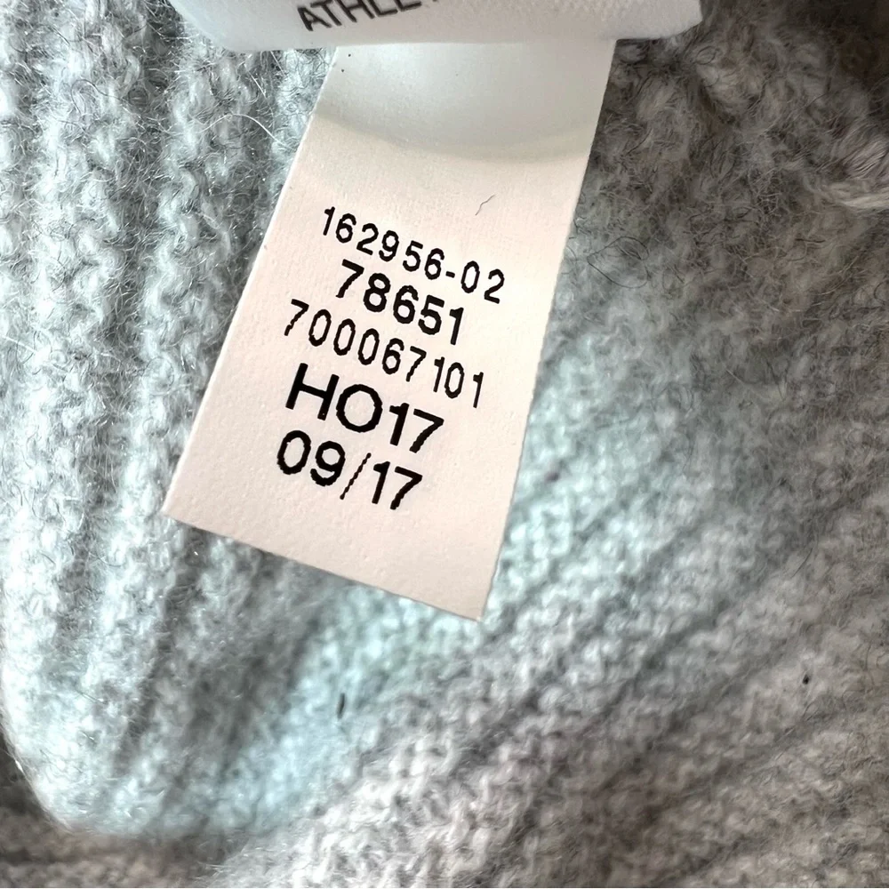 Athleta 100% Cashmere Knit Hoodie Sweater Heather Gray Size X-Small - Picture 11 of 12